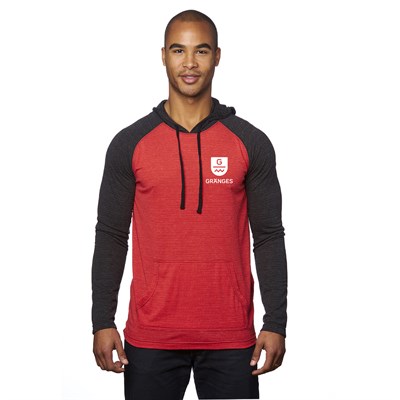 Burnside Adult Raglan Sleeve Striped Jersey Hooded T-Shirt